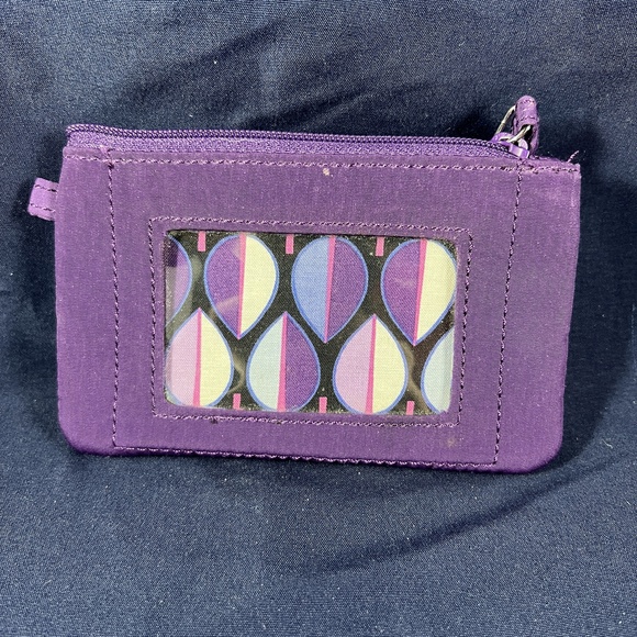 Vera Bradley Handbags - Vera Bradley Wallet Purple Compact Organize Change Purse Quilted Chic